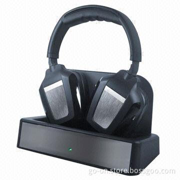 2 channels RF wireless headphone with crystal stereo sound for home audio